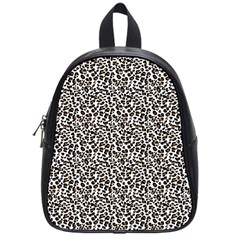 Leopard Spots Pattern, Geometric Dots, Animal Fur Print School Bag (small) by Casemiro