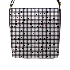 Pattern Petit Carreaux Flap Closure Messenger Bag (l)