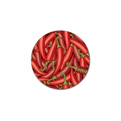 Seamless Chili Pepper Pattern Golf Ball Marker by BangZart