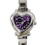 Abstract Intricate Texture Print Heart Italian Charm Watch