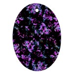 Abstract Intricate Texture Print Oval Ornament (Two Sides)