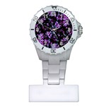 Abstract Intricate Texture Print Plastic Nurses Watch