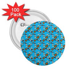 Clown Ghost Pattern Blue 2 25  Buttons (100 Pack)  by snowwhitegirl