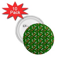 Clown Ghost Pattern Green 1 75  Buttons (10 Pack) by snowwhitegirl