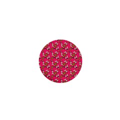Clown Ghost Pattern Pink 1  Mini Buttons by snowwhitegirl