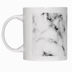 White Faux Marble Texture  White Mugs by Dushan