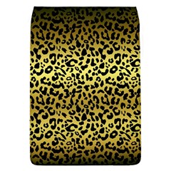 Gold And Black, Metallic Leopard Spots Pattern, Wild Cats Fur Removable Flap Cover (l) by Casemiro