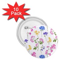 Botanical Flowers 1 75  Buttons (10 Pack) by Dushan