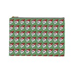 Comic Head Skull - Hat Red - Cartoon Skull Cosmetic Bag (Large) Front