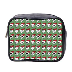 Comic Head Skull - Hat Red - Cartoon Skull Mini Toiletries Bag (two Sides) by DinzDas