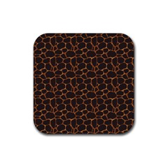 Animal Skin - Panther Or Giraffe - Africa And Savanna Rubber Coaster (square)  by DinzDas