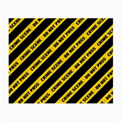 Warning Colors Yellow And Black - Police No Entrance 2 Small Glasses Cloth by DinzDas