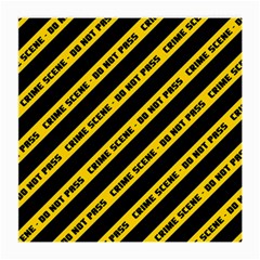 Warning Colors Yellow And Black - Police No Entrance 2 Medium Glasses Cloth by DinzDas