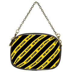 Warning Colors Yellow And Black - Police No Entrance 2 Chain Purse (one Side) by DinzDas