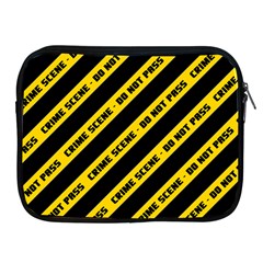 Warning Colors Yellow And Black - Police No Entrance 2 Apple Ipad 2/3/4 Zipper Cases by DinzDas