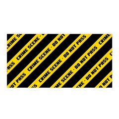 Warning Colors Yellow And Black - Police No Entrance 2 Satin Wrap by DinzDas