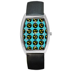 005 - Ugly Smiley With Horror Face - Scary Smiley Barrel Style Metal Watch by DinzDas