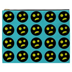 005 - Ugly Smiley With Horror Face - Scary Smiley Cosmetic Bag (xxxl) by DinzDas
