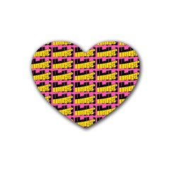 Haha - Nelson Pointing Finger At People - Funny Laugh Rubber Coaster (heart)  by DinzDas