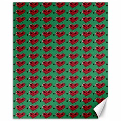 Evil Heart Graffiti Pattern Canvas 11  X 14  by DinzDas