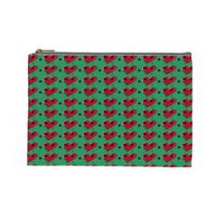 Evil Heart Graffiti Pattern Cosmetic Bag (large) by DinzDas