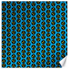 0059 Comic Head Bothered Smiley Pattern Canvas 20  X 20  by DinzDas