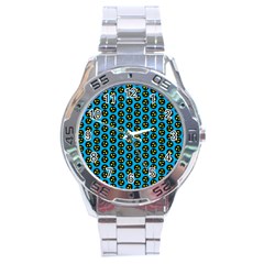 0059 Comic Head Bothered Smiley Pattern Stainless Steel Analogue Watch by DinzDas