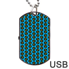 0059 Comic Head Bothered Smiley Pattern Dog Tag Usb Flash (one Side) by DinzDas