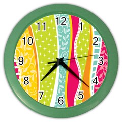 Abstract Lines Color Wall Clock by designsbymallika