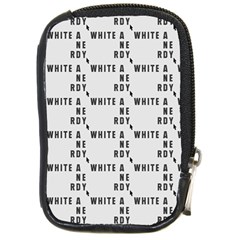 White And Nerdy - Computer Nerds And Geeks Compact Camera Leather Case by DinzDas