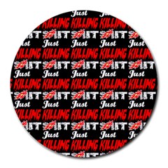 Just Killing It - Silly Toilet Stool Rocket Man Round Mousepads by DinzDas