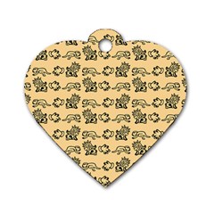 Inka Cultur Animal - Animals And Occult Religion Dog Tag Heart (two Sides) by DinzDas
