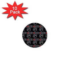 Pet Love - Dogs, Cats And All Pets Lover 1  Mini Buttons (10 Pack) 