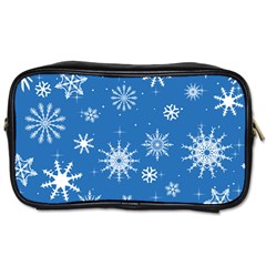 Winter Time And Snow Chaos Toiletries Bag (two Sides) by DinzDas