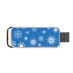 Winter Time And Snow Chaos Portable Usb Flash (one Side) by DinzDas