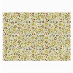 Abstract Flowers And Circle Large Glasses Cloth (2 Sides) by DinzDas