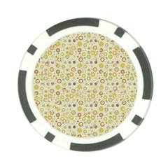 Abstract Flowers And Circle Poker Chip Card Guard by DinzDas