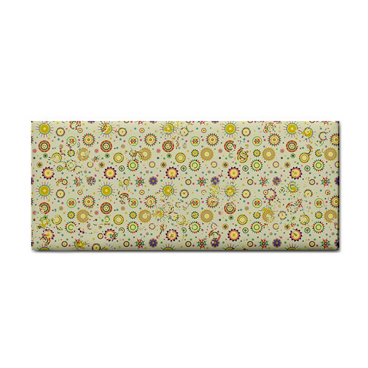 Abstract Flowers And Circle Hand Towel