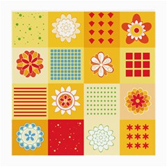 Abstract Flowers And Circle Medium Glasses Cloth (2 Sides) by DinzDas