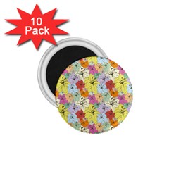 Abstract Flowers And Circle 1 75  Magnets (10 Pack)  by DinzDas