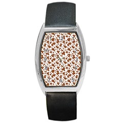 Animal Skin - Brown Cows Are Funny And Brown And White Barrel Style Metal Watch by DinzDas