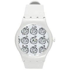 Monster Party - Hot Sexy Monster Demon With Ugly Little Monsters Round Plastic Sport Watch (m) by DinzDas