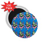 Monster And Cute Monsters Fight With Snake And Cyclops 2.25  Magnets (100 pack)  Front