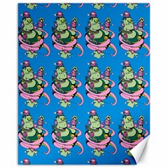 Monster And Cute Monsters Fight With Snake And Cyclops Canvas 16  X 20  by DinzDas
