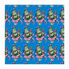 Monster And Cute Monsters Fight With Snake And Cyclops Medium Glasses Cloth by DinzDas