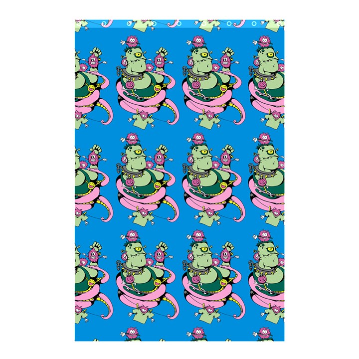 Monster And Cute Monsters Fight With Snake And Cyclops Shower Curtain 48  x 72  (Small) 