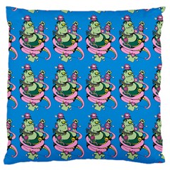 Monster And Cute Monsters Fight With Snake And Cyclops Standard Flano Cushion Case (two Sides) by DinzDas