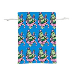 Monster And Cute Monsters Fight With Snake And Cyclops Lightweight Drawstring Pouch (s) by DinzDas