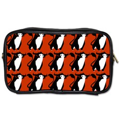  Bull In Comic Style Pattern - Mad Farming Animals Toiletries Bag (one Side) by DinzDas