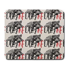 Lazy Af Panther - Lazy Fool Leopard Large Mousepads by DinzDas